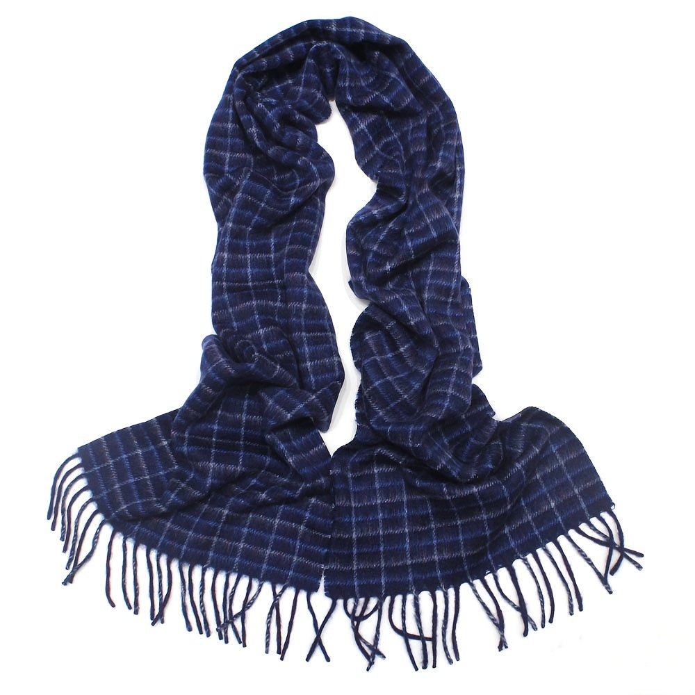 Wool Plaid Scarf Soft Winter Warm Cold Weather Scarf