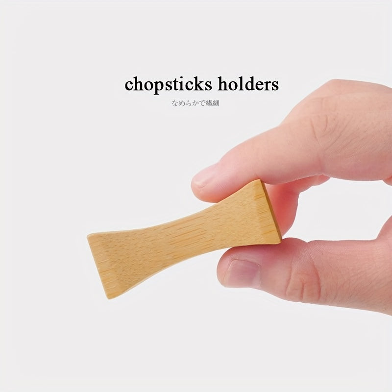5pcs Wooden Chopsticks Holder Stand Japanese Vintage Chopstick Rest