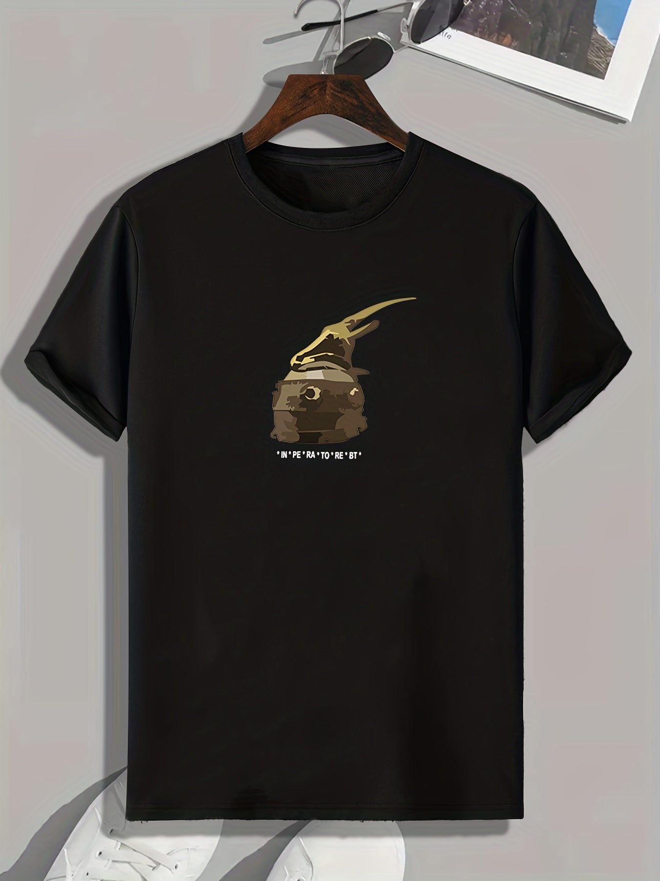 Men's Abstract Pattern T shirt Active Slightly Stretch Tee