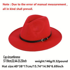 Vintage Fedora Cap Solid Felt Sun Hat Outdoor Sunscreen Jazz Hats