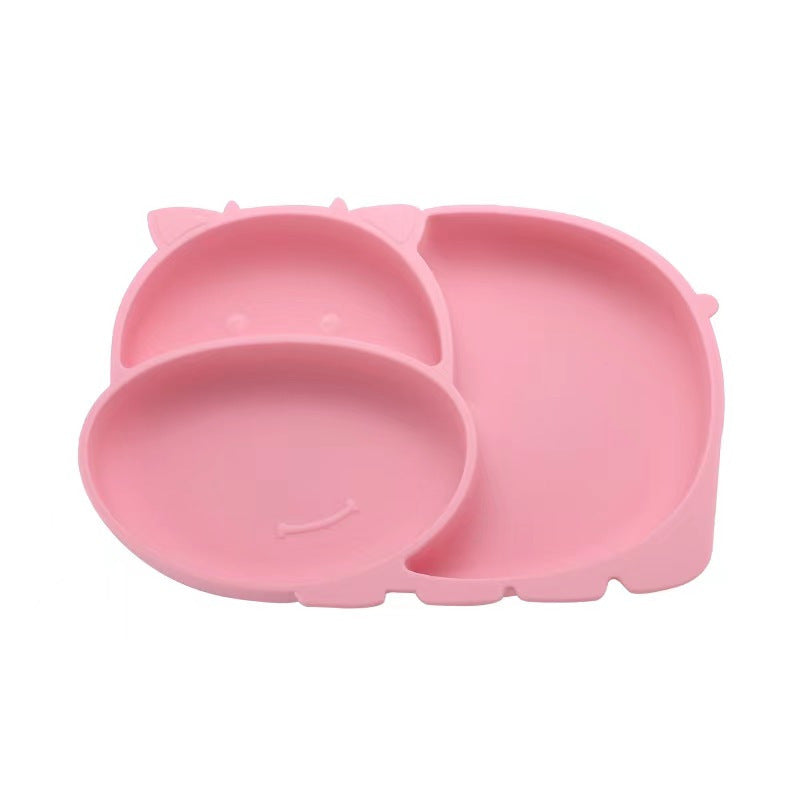 Silicone Divided Plate With Suction Cup, Baby and Toddler Dish