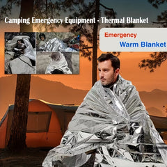 Portable Thermal Emergency Blanket for Outdoor Protection