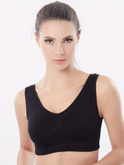 Wireless Sports Bra Comfy & Breathable Push Up Intimates Bra