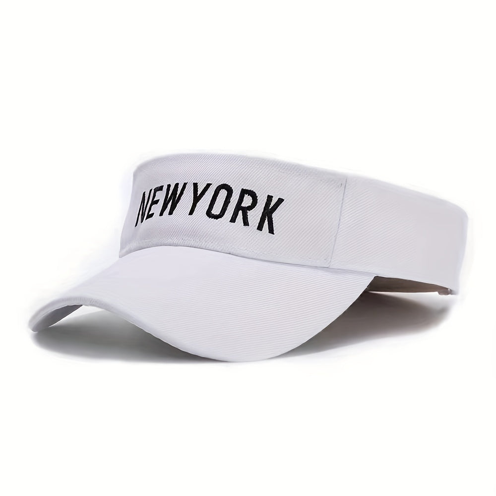 YORK Embroidered Summer Visor Hat Outdoor Sunshade Couple Sports Sun Hats