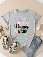 Easter Graphic Casual Sports T-shirt Short Sleeves Women's Activewear