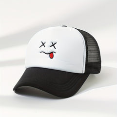 Breathable Mesh Eyes & Mouth Embroidery Baseball Cap