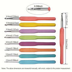 Crochet Hooks Kit Ergonomic Hook Yarn Needles Knitting Supplies