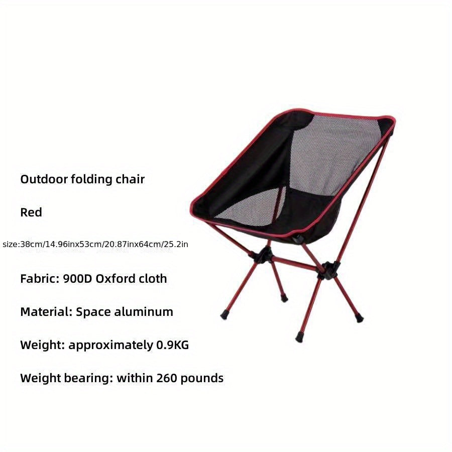 Portable Outdoor Folding Chair Reclining Compact Ultralight Camping Chair