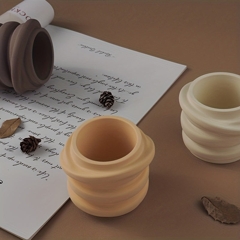 DIY Gypsum Cement Aromatherapy Candle Cup Silicone Mold