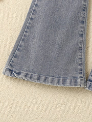 Toddler Girls Denim Flare Leg Pants Kids Spring Summer Clothes