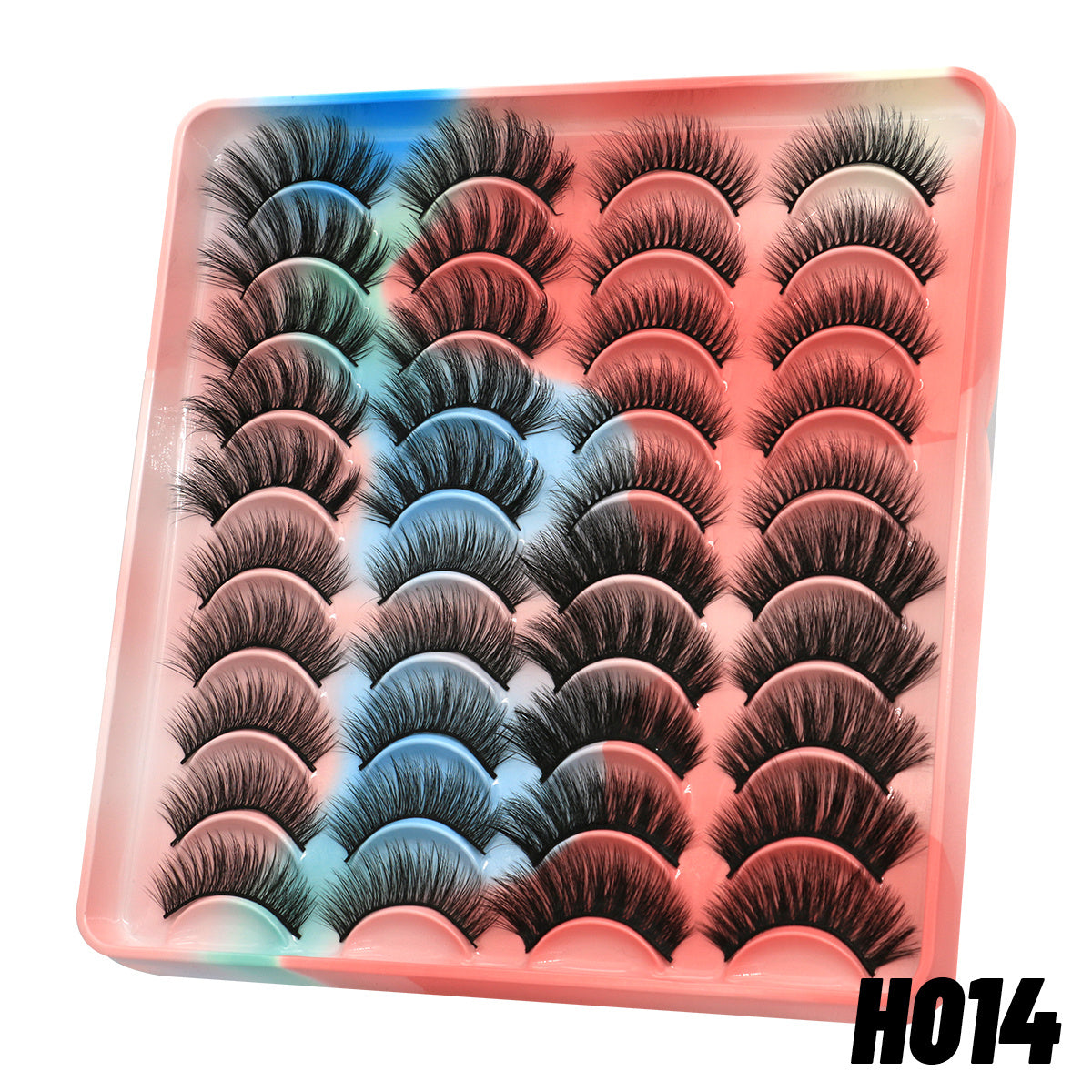 GROINNEYA 3D Mink Lashes Soft Fluffy Wispy Cross Eyelash Extensions