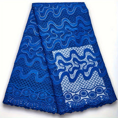 1pc African Lace Fabric French Mesh Milk Silk Tulle Sequins Fabric 4.57m