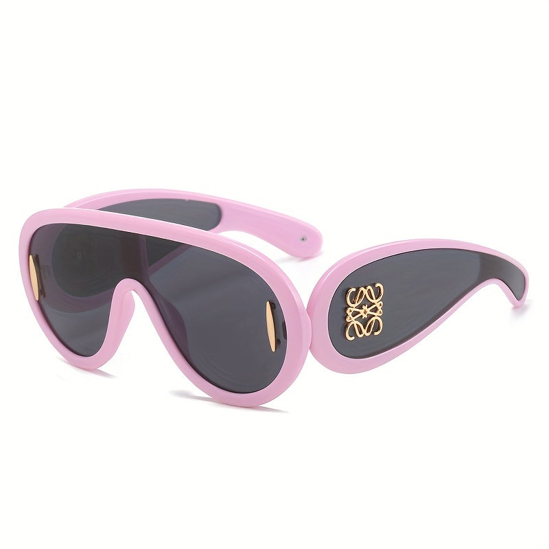 Y2K One-piece Sunglasses Candy Block UV400 Sun Shades