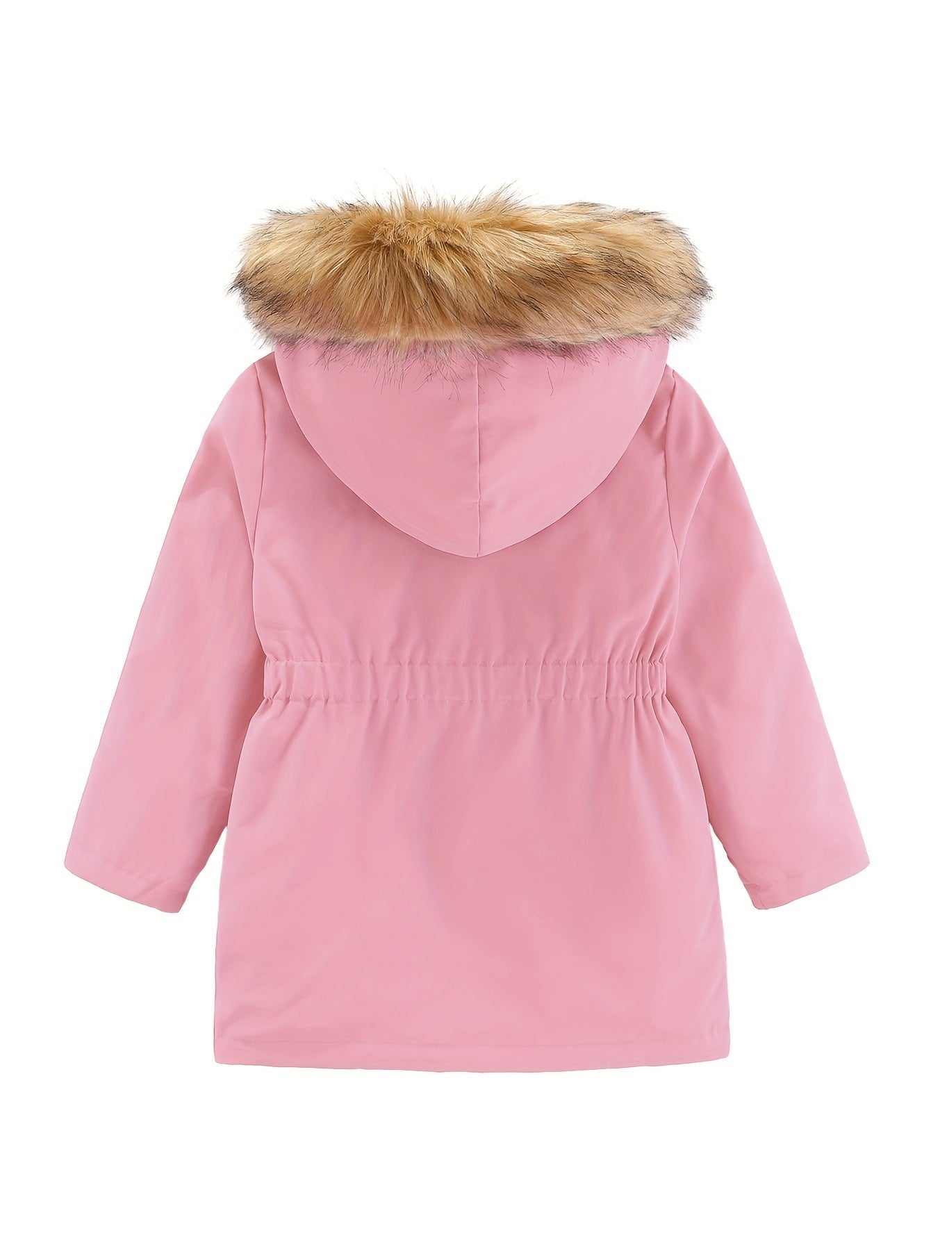Toddler Girls Warm Fleece Lined Zip Jacket Coat With Pocket