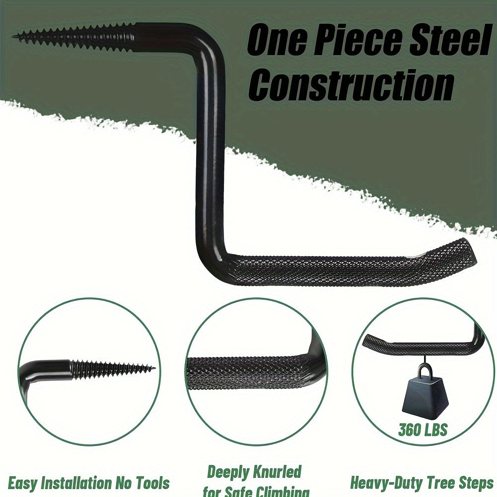 2pcs Screw In Tree Steps for Climbing, Self Tapping Screw Mount