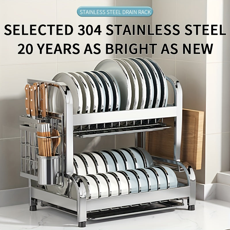 304 Stainless Steel Kitchen Dish Drain Rack for Home Kitchen