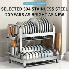 304 Stainless Steel Kitchen Dish Drain Rack for Home Kitchen
