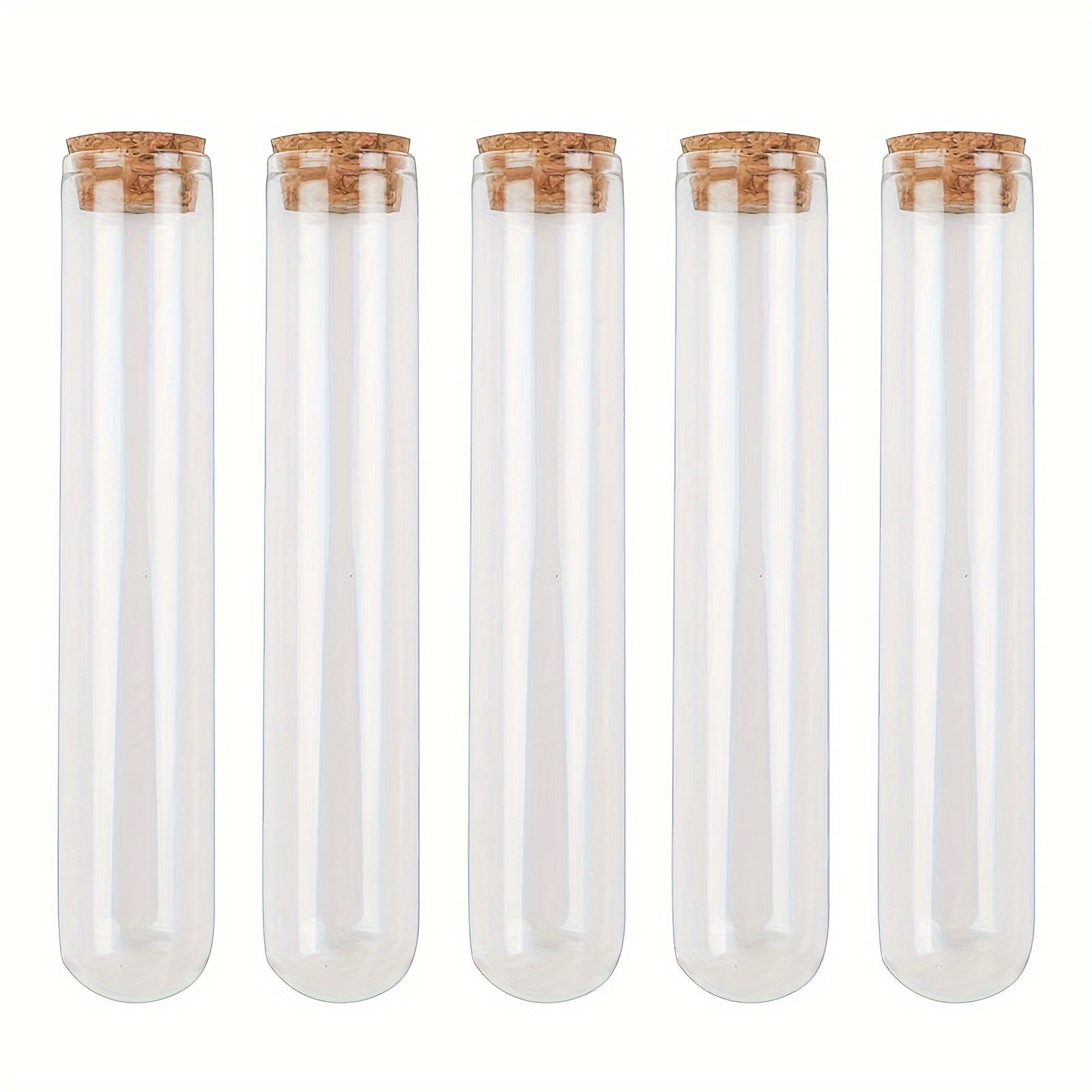 25pcs 45ml Glass Test Tubes with Cork Stoppers for Bath Salt Candy