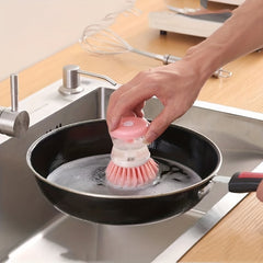 Automatic Liquid Adding Pot Washing Brush - Easy Cleaning for Kitchen