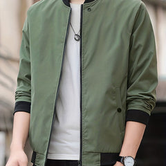 Men's Regular Fit Baseball Jacket Zip-Up Thin Casual Youth Men