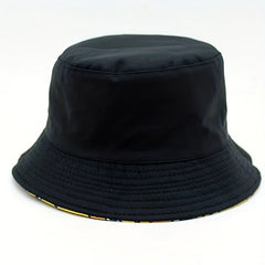 Duck Print Bucket Hat Yellow Lightweight Sunshade Fisherman Cap