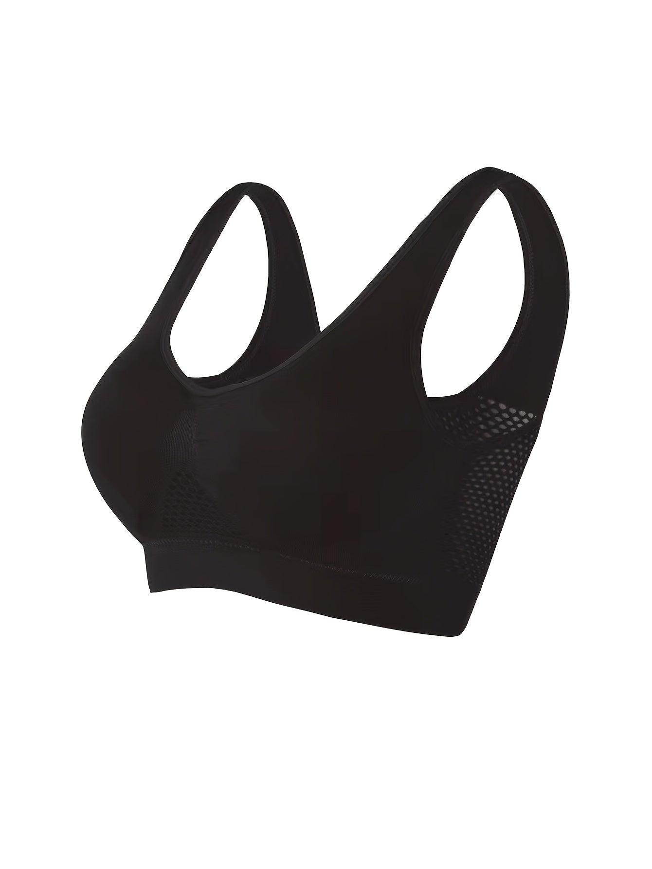 4pcs Seamless Mesh Sports Bras Running Yoga Vest Lingerie
