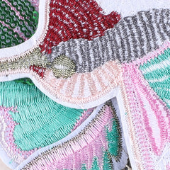3pcs Sequin Bird Embroidery Iron-on Cloth Stickers For Girls