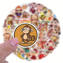 60pcs Monkey Stickers Waterproof Vinyl Stickers For Laptop Scrapbook