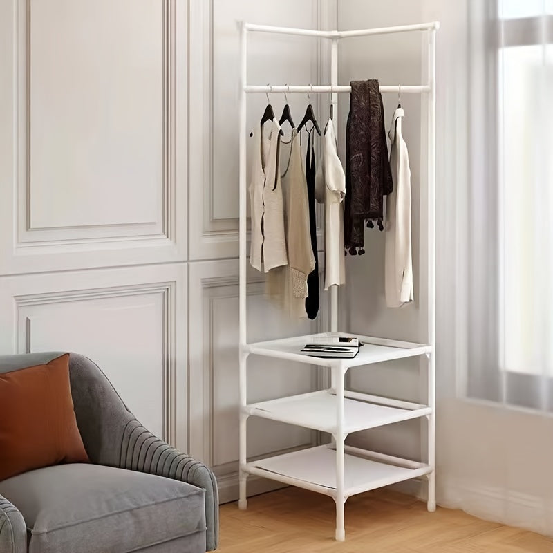 1pc Wall Corner Coat Rack Household Organizer