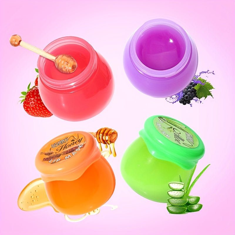 Moisturizing Lip Balm Strawberry Aloe Honey Grape Hydrating
