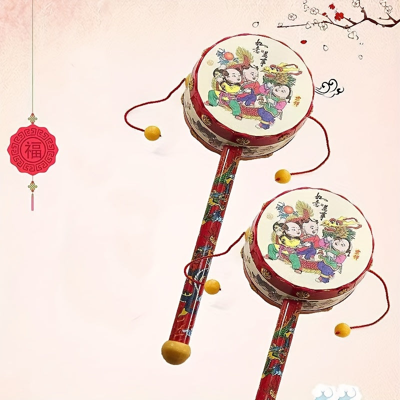 Baby Hand Rattle Drum Safe And Auspicious