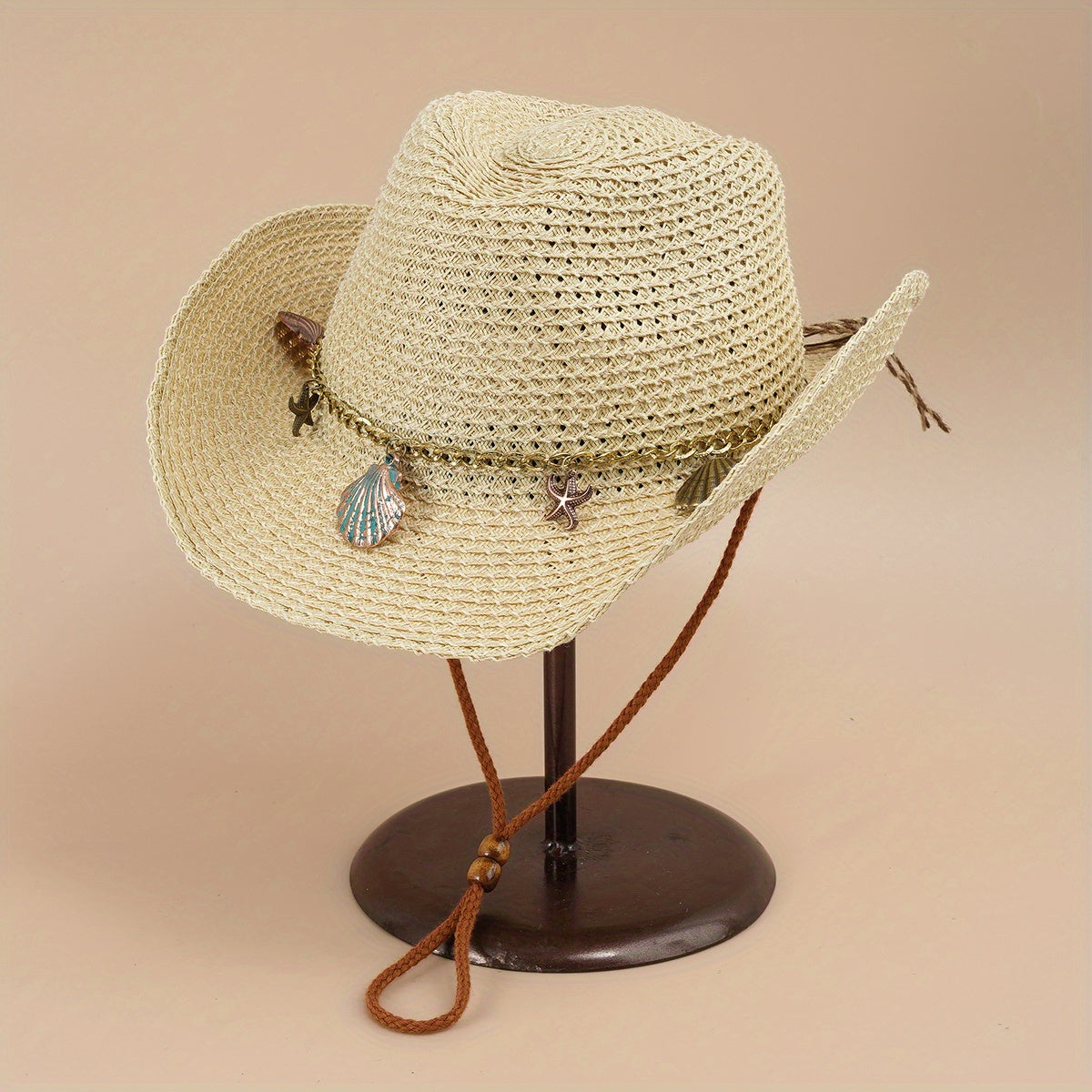 Boho Vintage Straw Sun Hat Cowboy Outdoor Travel Beach Hat