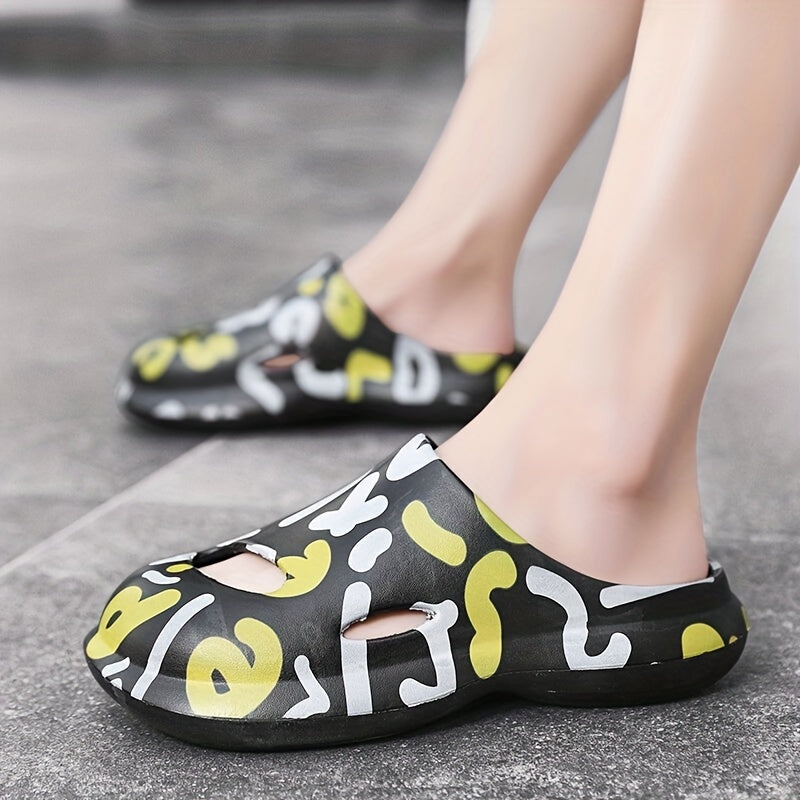 Men's & Women's Clogs Letter Print Garden Shoes Comfortable Lightweight Sandals