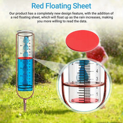 Adjustable Height Frostproof Rain Gauge With Stake
