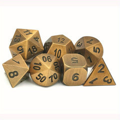 7pcs Zinc Alloy Polyhedral Dice Set for Gaming