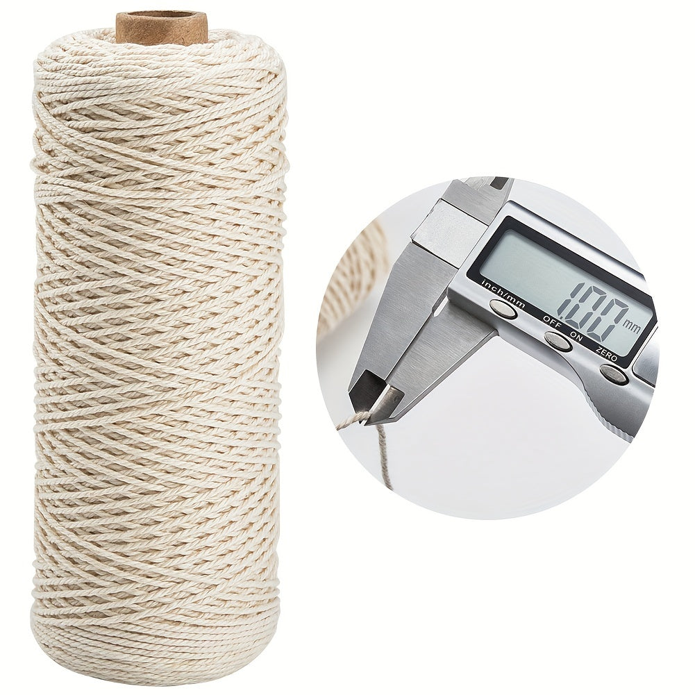 Cotton Rope Twisted Braided Cord Wall Hanging Plant Hanger 1mm 200m