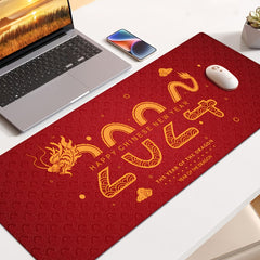 New Year Dragon Print Tableware Drying Pad Soft Drainage Anti Slip Pet Pad