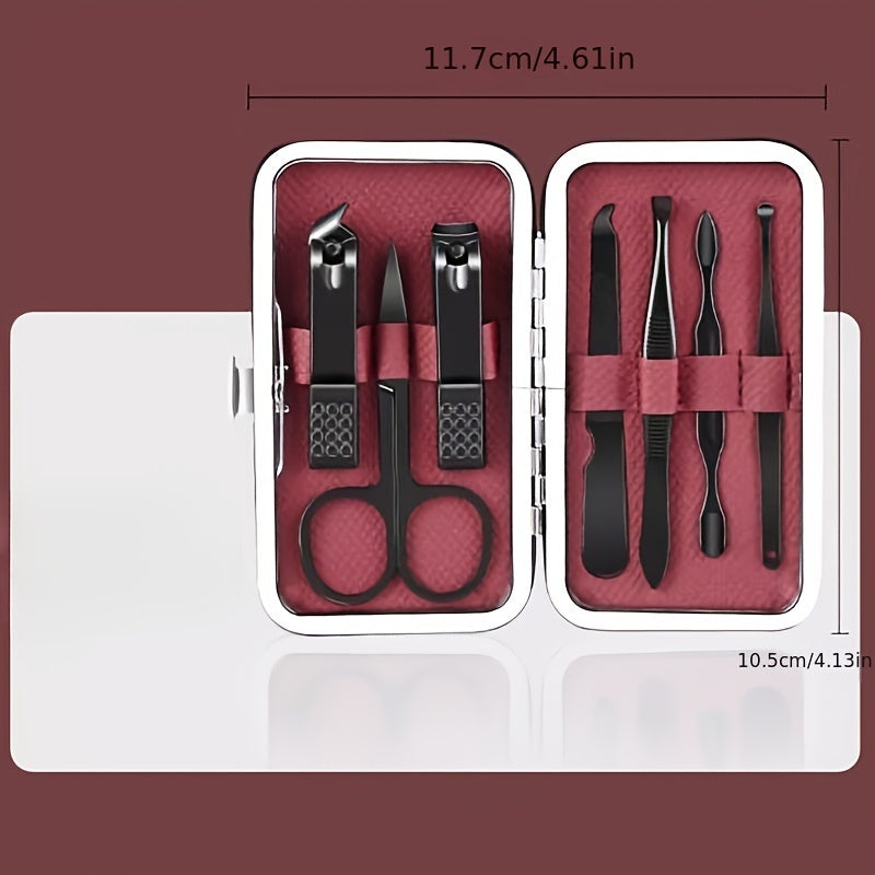 7pcs Painted Nail Clipper Set Stainless Steel Nail Clippers