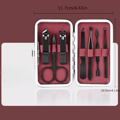 7pcs Painted Nail Clipper Set Stainless Steel Nail Clippers