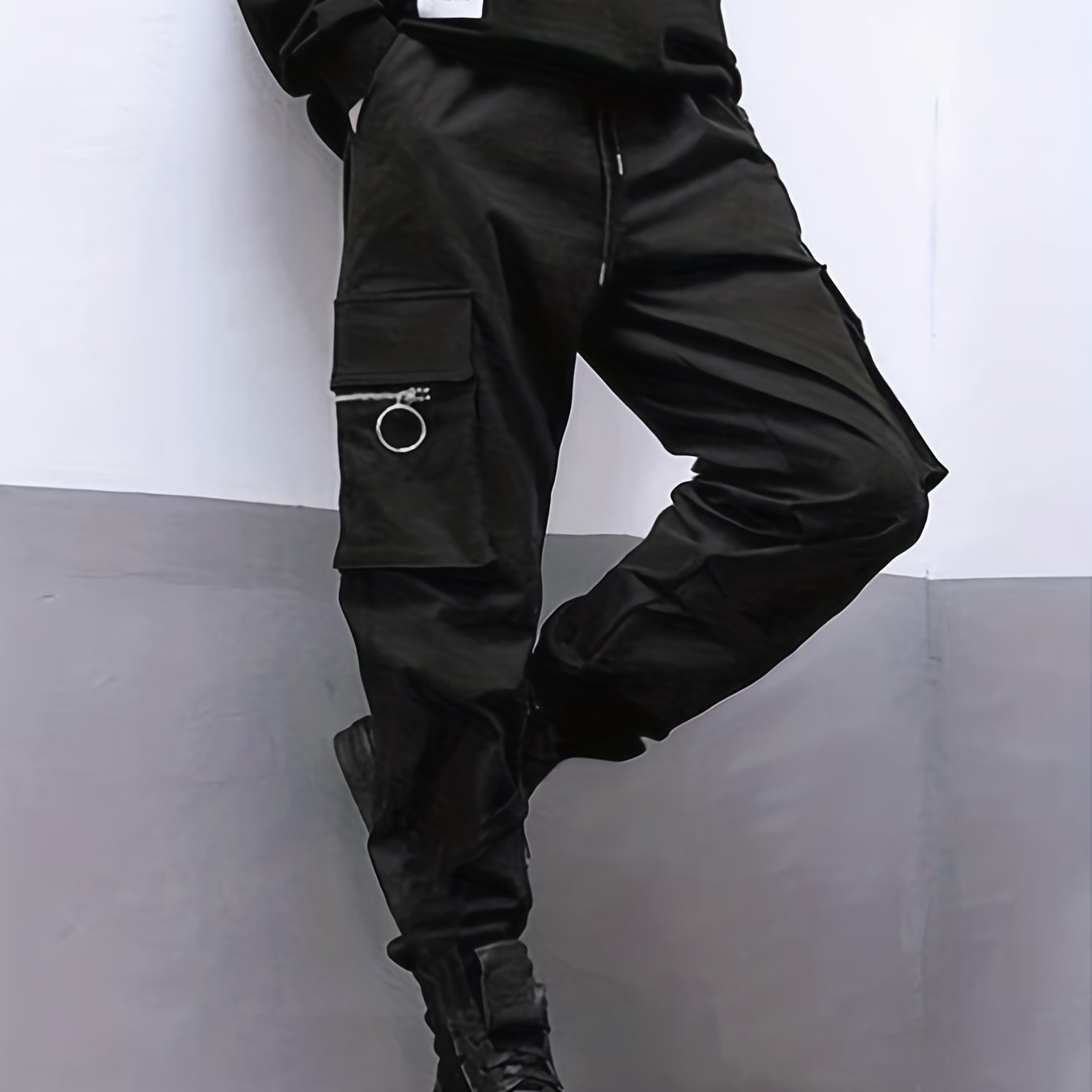 Men's Hip hop Zip Cargo Pants Jogger Pants