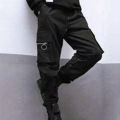 Men's Hip hop Zip Cargo Pants Jogger Pants