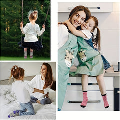 12 Pairs Girls Kids Breathable Comfy Crew Socks Block Socks Children