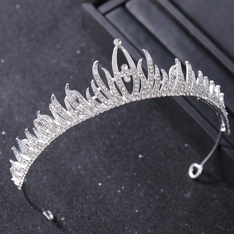 Golden Tiara Wedding Hair Accessories Adjustable Birthday Princess