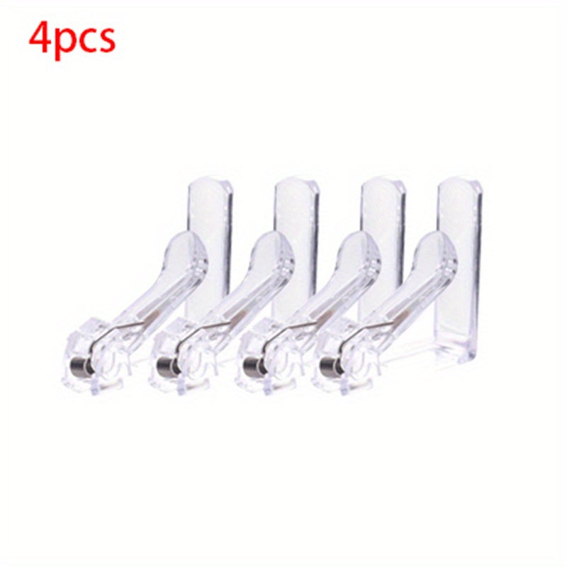 4pcs Plastic Napkin Clips Elastic Tablecloth Clip