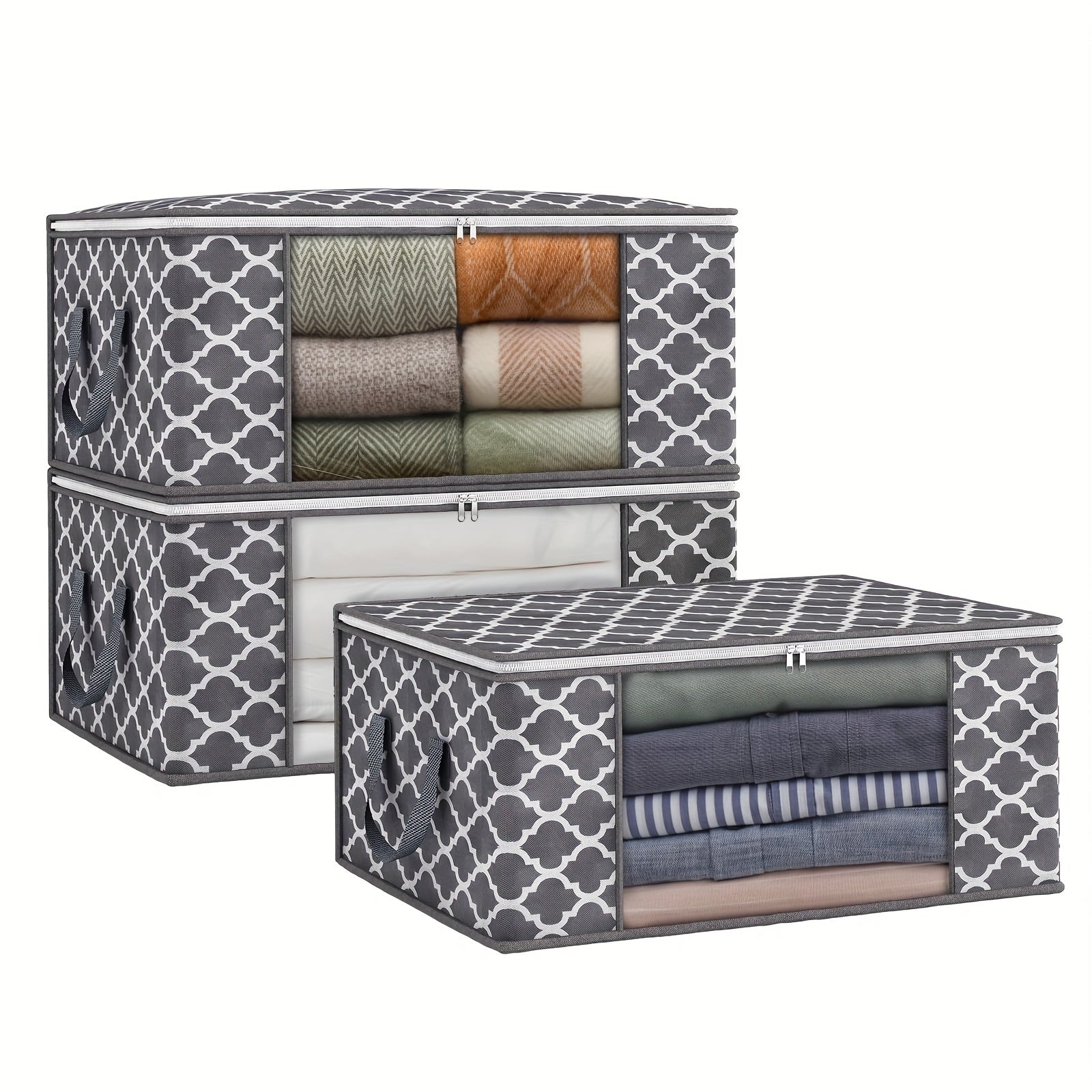 3pcs Large Capacity Storage Bag Clothes Organizer