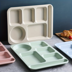 Outdoor Food Tray With Compartments Divided Dinner Plate