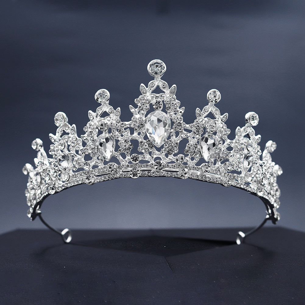 Baroque Rhinestone Crown Headband Princess Tiara