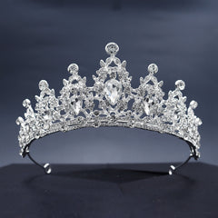 Baroque Rhinestone Crown Headband Princess Tiara