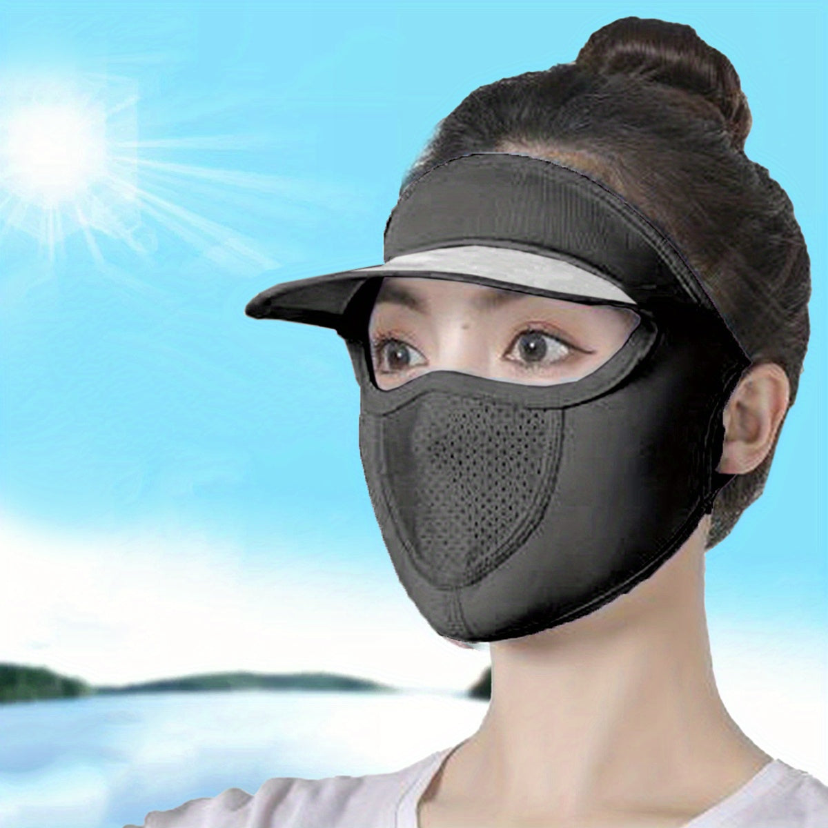 Sunscreen Mask With Brim UV Protection Outdoor Cycling Mask