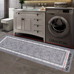 Grey Non-slip Absorbent Floor Mat for Living Room Bedroom